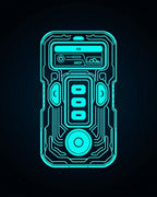 Neon Circuit Board Tech Rug