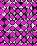 Vibrant Pink Geometric Diamond Rug