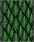 Vibrant Green Frond Botanical Art Rug