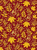 Crimson Gold Botanical Foliage Rug