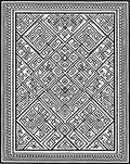 Black White Geometric Maze Rug