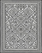 Black White Geometric Maze Rug