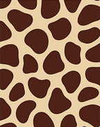 Animal Print Spots Chocolate Beige Rug