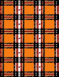 Bold Orange Plaid Squares Rug