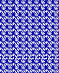 Royal Blue Floral Starburst Scatter Rug