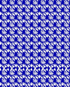 Royal Blue Floral Starburst Scatter Rug