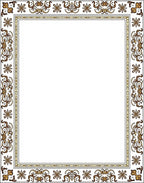 Ornate Golden Floral Border Rug
