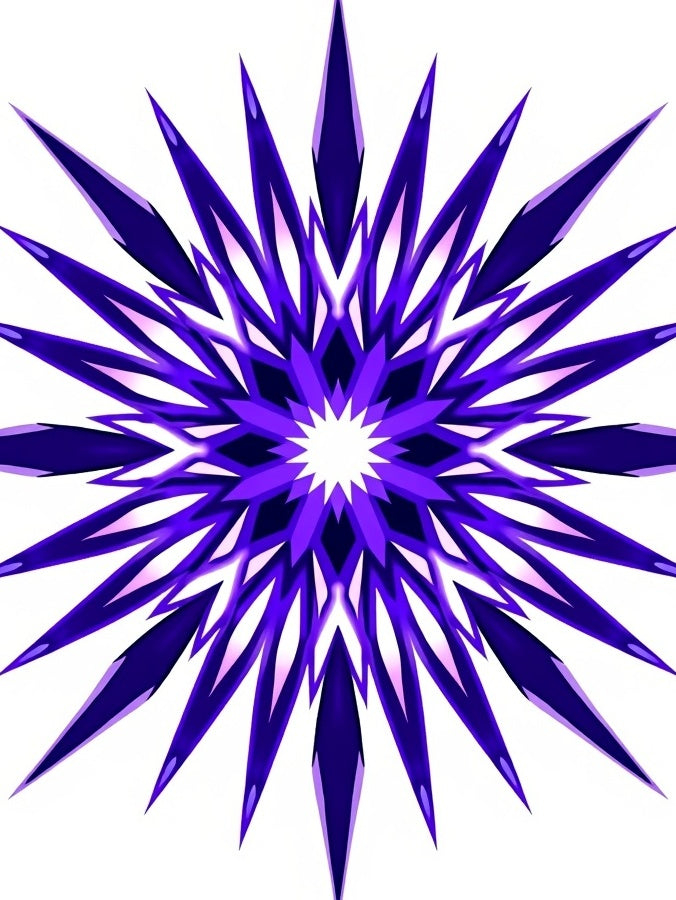 Vibrant Purple Starburst Mandala Rug