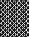 Black White Geometric Interlocking Shape Rug