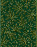 Golden Pine Branch Botanical Art Rug