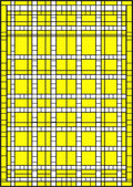 Vibrant Yellow Grid Composition Rug