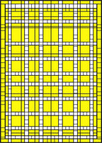 Vibrant Yellow Grid Composition Rug
