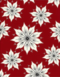 Bold Crimson Petal Mandala Rug
