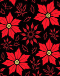 Bold Red Floral Starburst Garden Rug