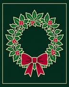 Festive Red Holly Berry Wreath Rug