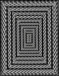 Monochromatic Optical Illusion Square Rug