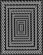 Monochromatic Optical Illusion Square Rug