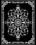 White Art Nouveau Floral Mandala Rug