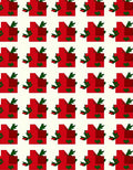 Crimson Abstract Geometric Floral Rug