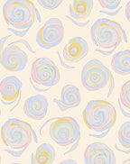 Pastel Swirls Abstract Garden Rug