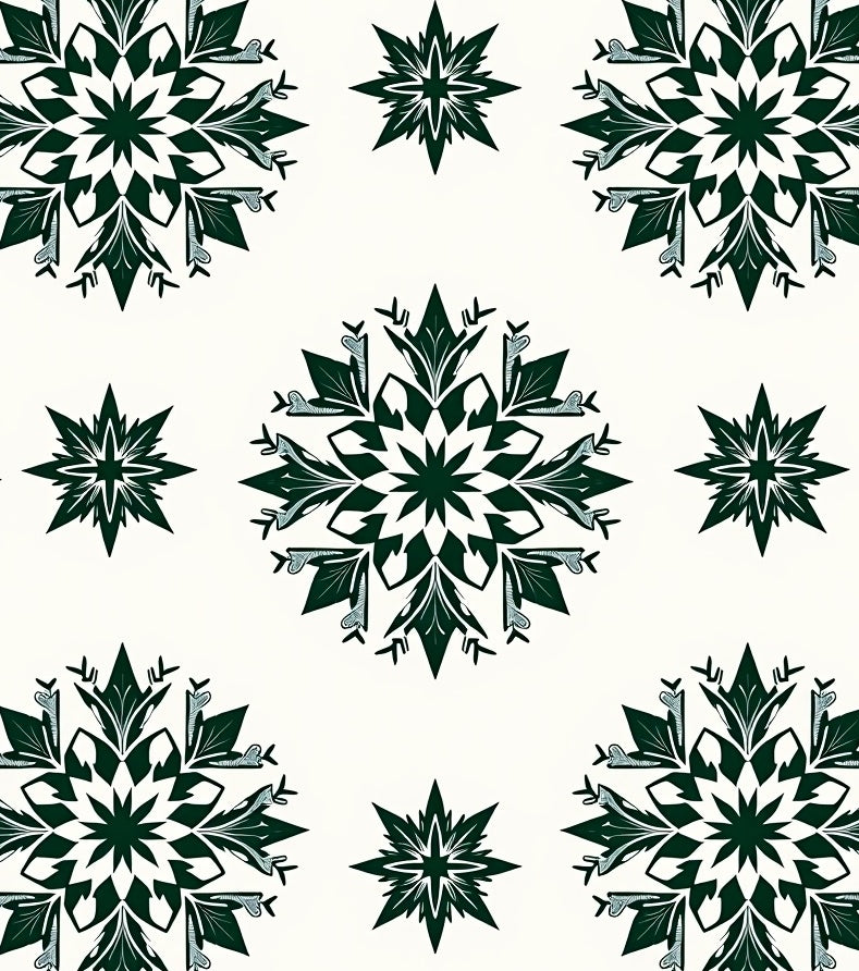 Dark Green Starburst Medallion Rug