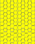Bright Yellow Honeycomb Geometric Rug