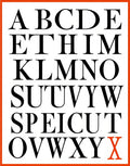 Classic Alphabet Inlaid Bold Typography Rug