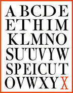 Classic Alphabet Inlaid Bold Typography Rug