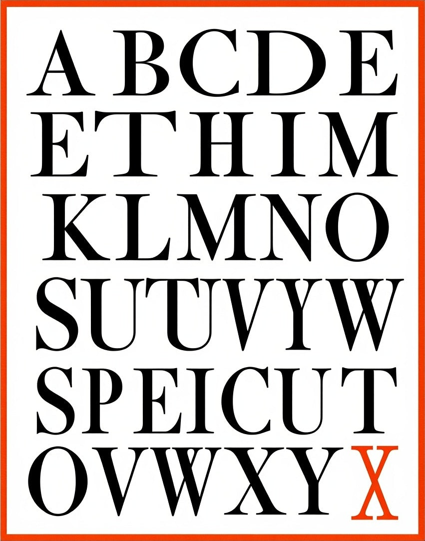 Classic Alphabet Inlaid Bold Typography Rug