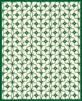 Emerald Floral Lattice With Stars Rug