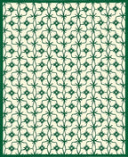 Emerald Floral Lattice With Stars Rug