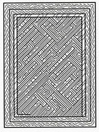 Bold Linear Labyrinth Composition Rug