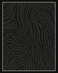 Dark Gray Wavy Wood Grain Rug