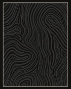 Dark Gray Wavy Wood Grain Rug