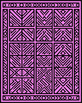 Baroque Pink Geometric Symmetry Rug