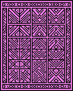 Baroque Pink Geometric Symmetry Rug