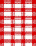 Classic Red White Gingham Check Rug