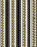 Black Yellow White Striped Leopard Dots Rug