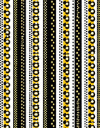 Black Yellow White Striped Leopard Dots Rug