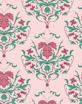 Pink Floral Swirl Botanical Rug