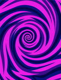 Vibrant Magenta Swirl Spiral Rug