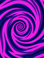 Vibrant Magenta Swirl Spiral Rug