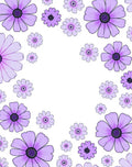 Lavender Floral Scatter Garden Rug