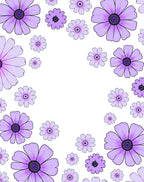Lavender Floral Scatter Garden Rug