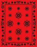 Bold Red Floral Medallion Rug