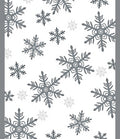 Gray Hand Drawn Snowflake Medley Rug