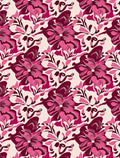 Crimson Pink Floral Garden Repeats Rug