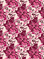 Crimson Pink Floral Garden Repeats Rug