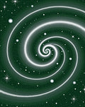 Green Cosmic Spiral Nebula Rug
