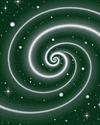 Green Cosmic Spiral Nebula Rug